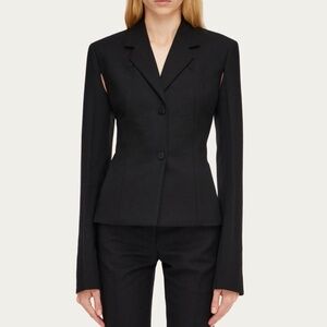 Ferragamo Women's - open-sleeves wool-blend blazer - Wool blend - NWT size 8